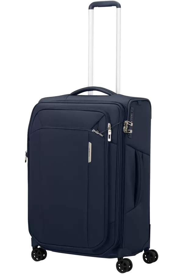 Mala de Viagem Média 67cm 4 Rodas Expansível Azul Marinho - Respark | Samsonite