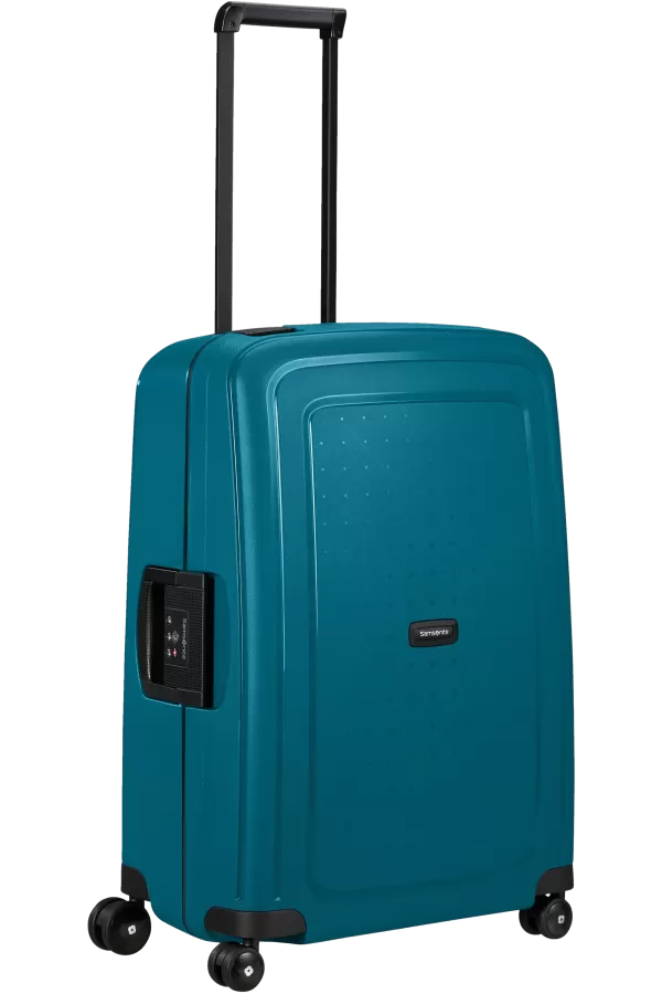 Mala de Viagem Média 69cm 4 Rodas com Fechadura Azul Petróleo - S'Cure | Samsonite