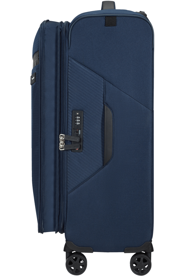 Mala de Viagem Média 66cm 4 Rodas Expansível Azul Meia-Noite - Litebeam | Samsonite