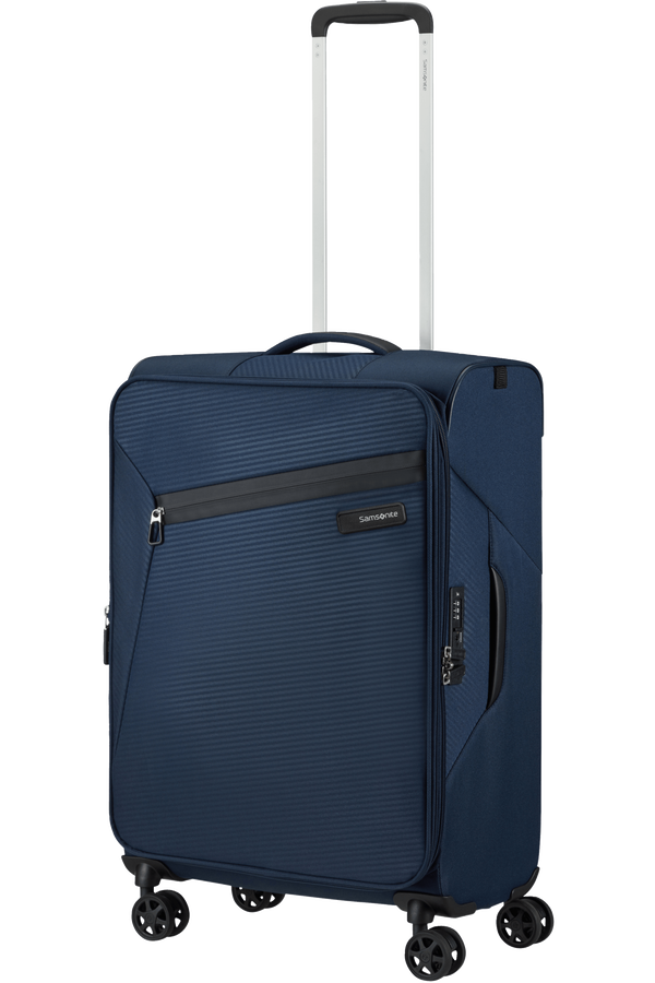 Mala de Viagem Média 66cm 4 Rodas Expansível Azul Meia-Noite - Litebeam | Samsonite