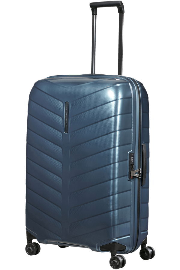 Mala de Viagem Grande 75cm 4 Rodas Azul Cinza - Attrix | Samsonite