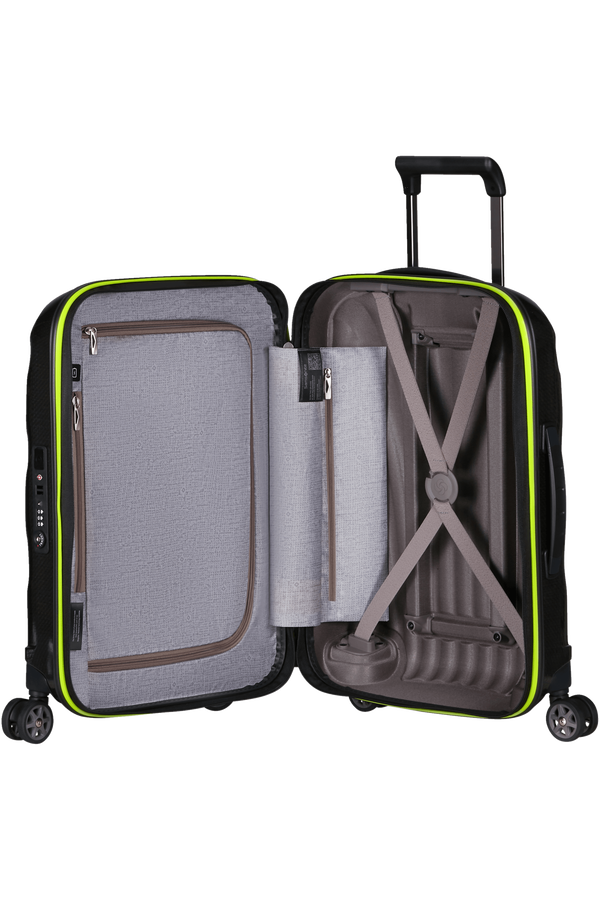 Mala de Cabine 55cm 4 Rodas Expansível Preto / Lima - C-Lite | Samsonite