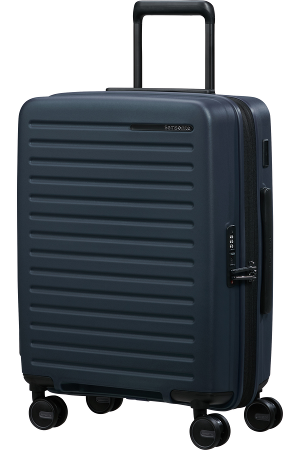 Mala de Cabine 55cm Expansível 4 Rodas Azul Meia-Noite - Restackd | Samsonite