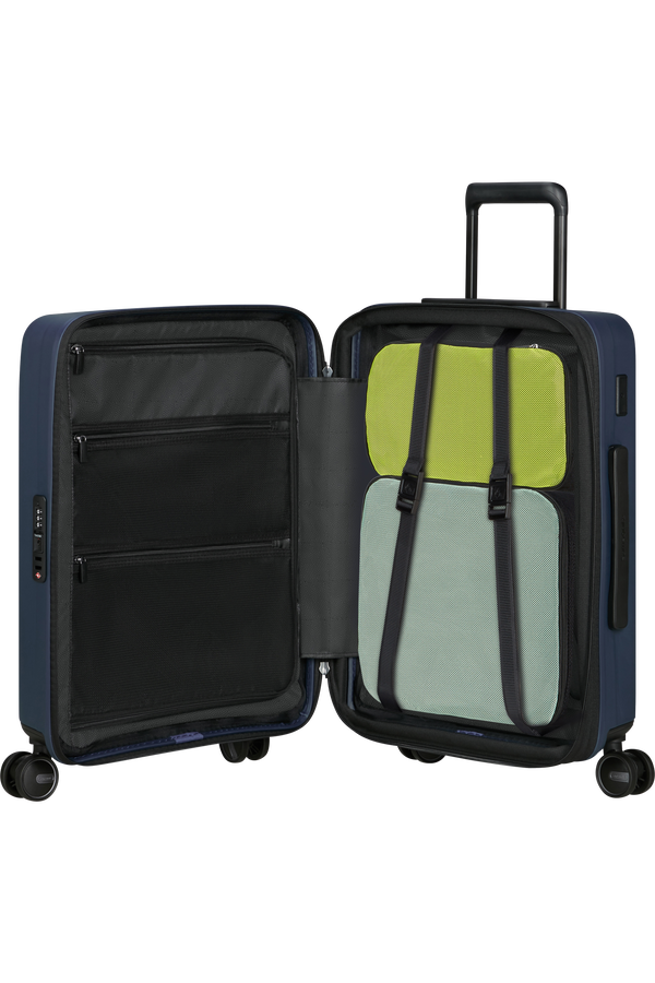 Mala de Cabine 55cm Expansível 4 Rodas Azul Meia-Noite - Restackd | Samsonite