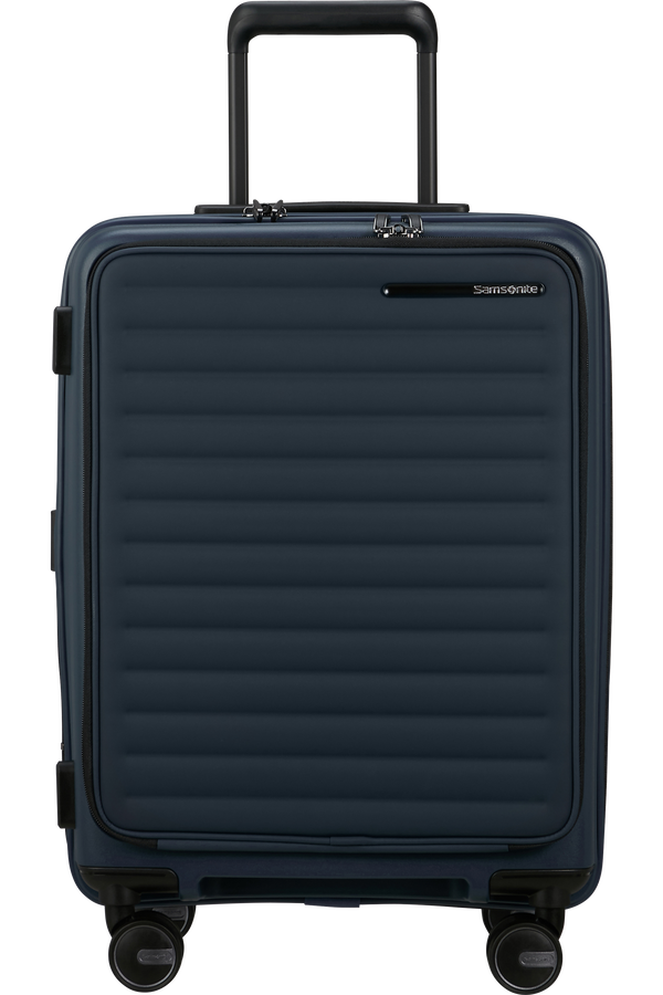 Mala de Cabine 55cm Expansível 4 Rodas c/ Acesso Frontal Azul Meia-Noite - Restackd | Samsonite