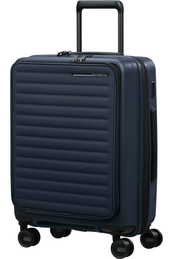 Mala de Cabine 55cm Expansível 4 Rodas c/ Acesso Frontal Azul Meia-Noite - Restackd | Samsonite