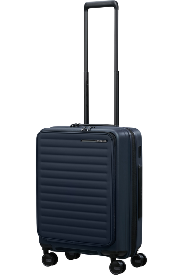 Mala de Cabine 55cm Expansível 4 Rodas c/ Acesso Frontal Azul Meia-Noite - Restackd | Samsonite