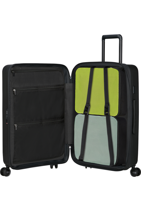 Mala de Viagem Média 68cm Expansível 4 Rodas Preto - Restackd | Samsonite