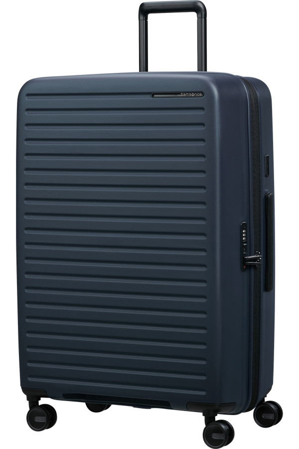 Mala de Viagem Grande 75cm Expansível 4 Rodas Azul Meia-Noite - Restackd | Samsonite