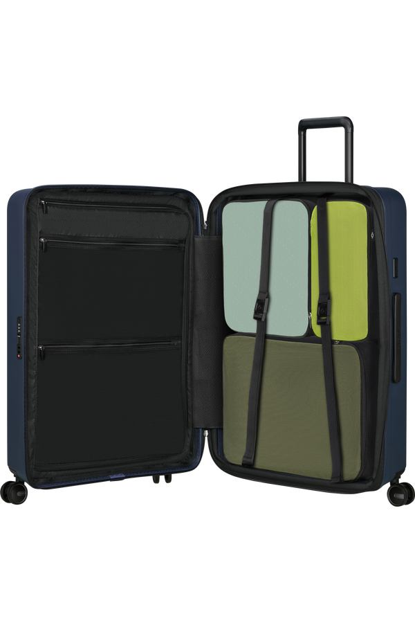 Mala de Viagem Grande 75cm Expansível 4 Rodas Azul Meia-Noite - Restackd | Samsonite