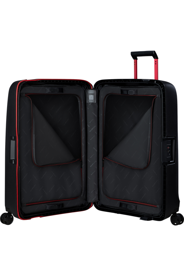 Mala de Viagem Grande 75cm 4 Rodas Carvão / Vermelho - Essens | Samsonite