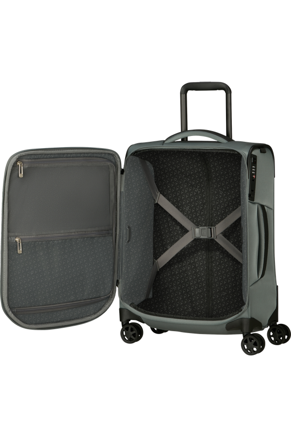 Mala de Cabine 55cm 4 Rodas Preto Verde-Acinzentado - Respark | Samsonite