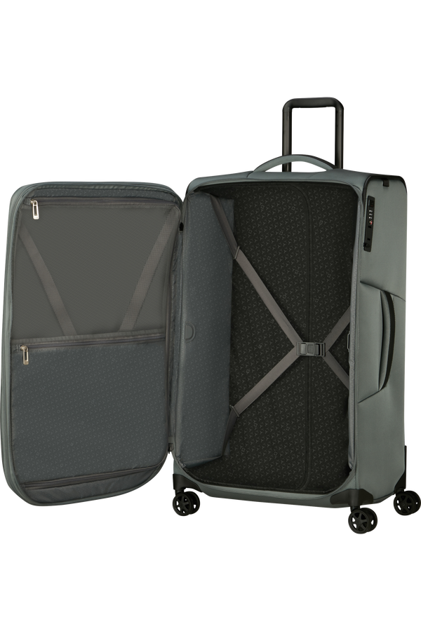 Mala de Viagem Grande 79cm 4 Rodas Expansível Verde-Acinzentado - Respark | Samsonite