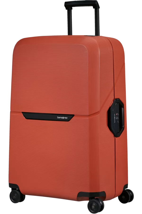 Mala de Viagem Grande 75cm 4 Rodas Laranja Bordo - Magnum Eco | Samsonite